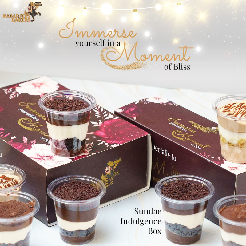 Sundae Indulgence Box 3 PC | Kababjees bakers